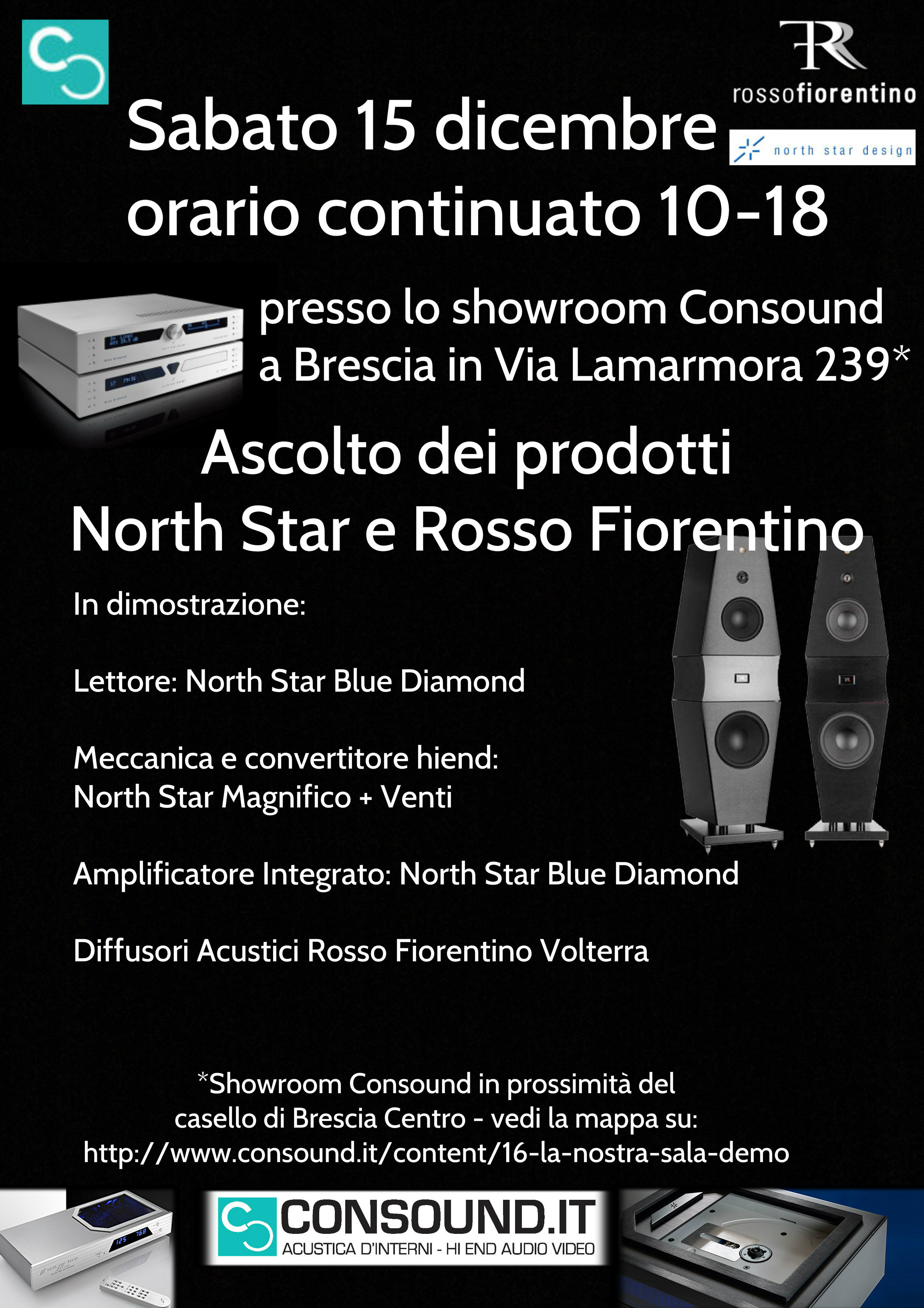 Ascolta North Star Design e Rosso Fiorentino presso lo Showroom Consound