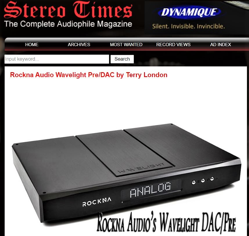 Stereo Times ha provato il Rokna Wavelight Dac