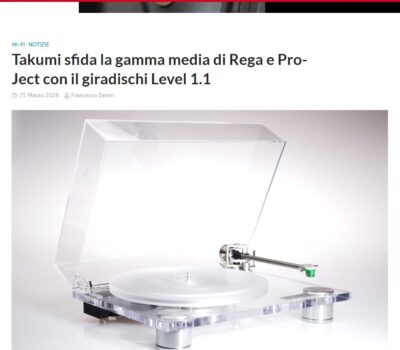 AF Digitale presenta il giradischi Takumi Level 1.1